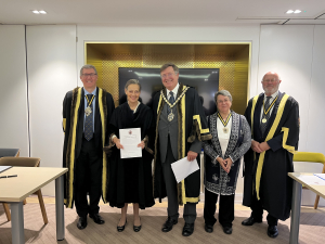 Welcoming new members of the Company at Court