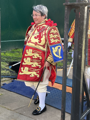 Anne Curry at the coronation of King Charles III and Queen Camilla on 6 May 2023
