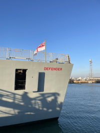 HMS Defender leads weekend of commemorations marking victory in the Atlantic